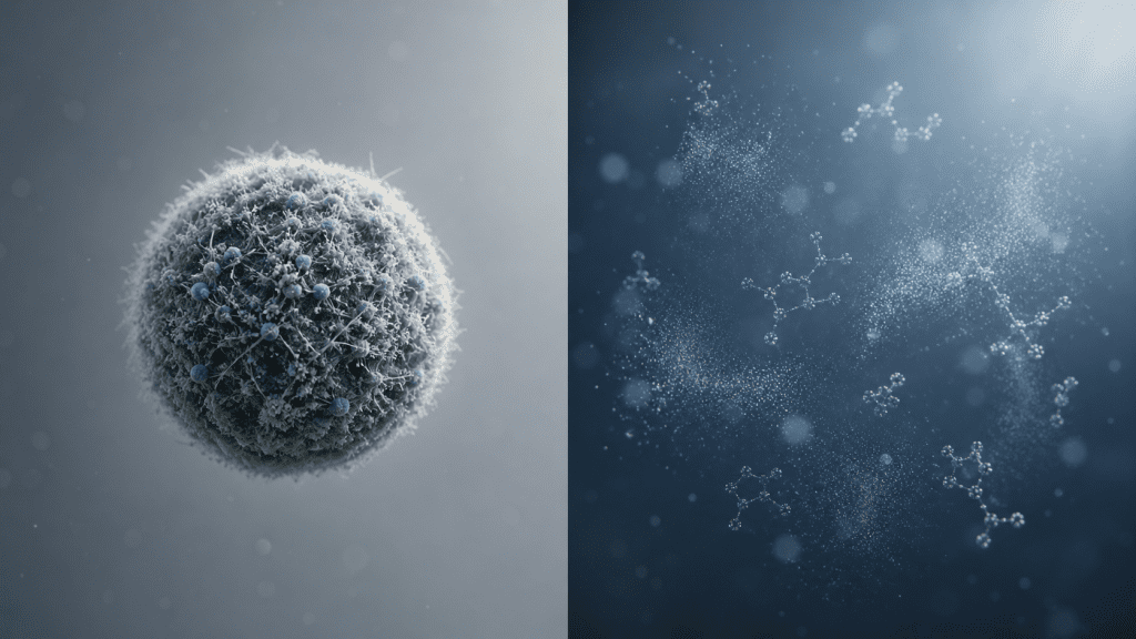 Diagram contrasting organism testing and mycotoxin chemistry testing for black mold